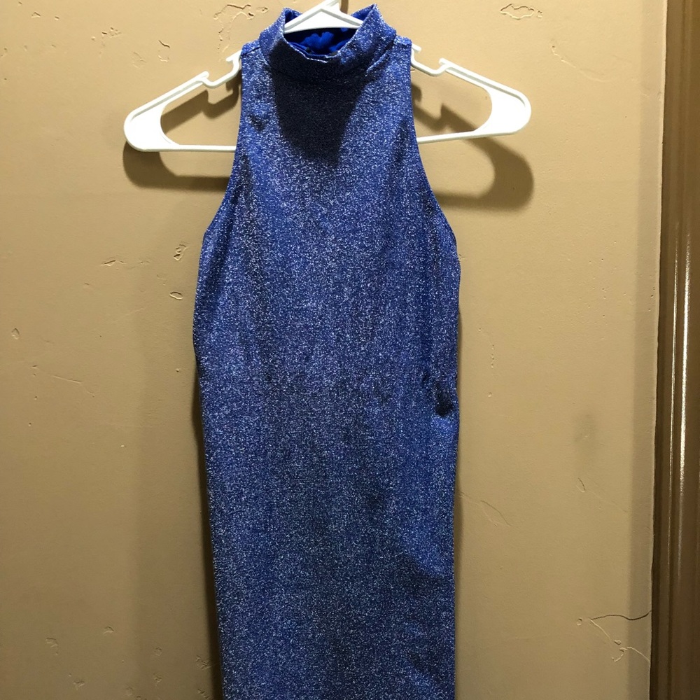 Bebe blue glitter minidress💙